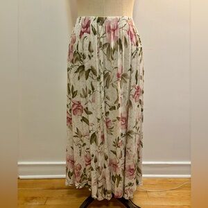 Alfred Dunner Vintage Pink Floral Skirt - 12